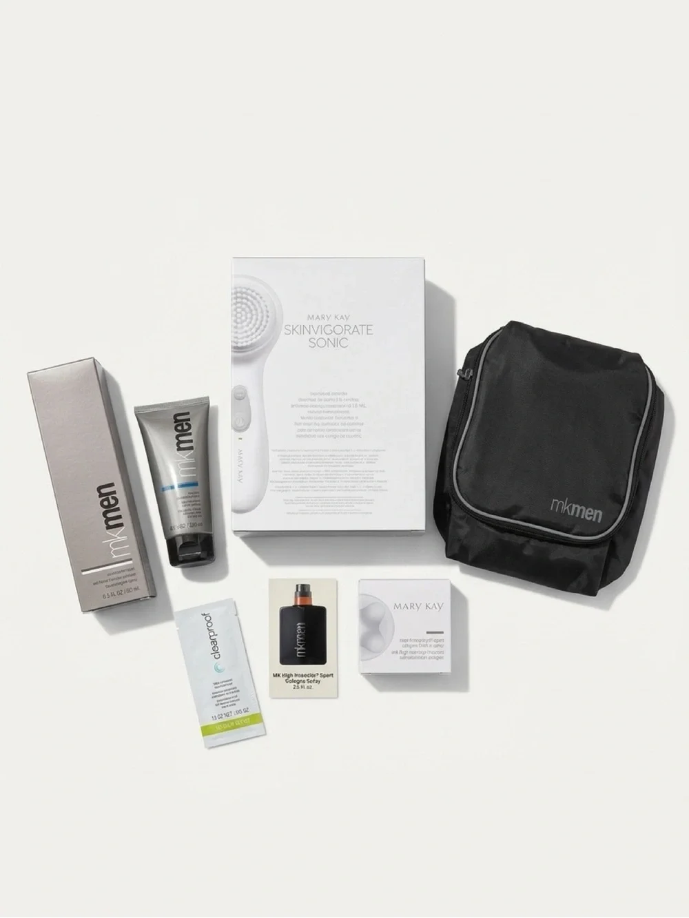 Mary Kay MKMen Skinvigorate Sonic Skincare Set with Black Pouch